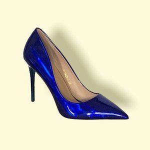 Blue Patent Heels